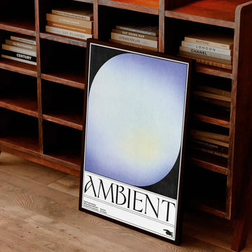 Ambient Gradient – Minimalist Typography Poster (unframed Canvas) | Blue / Violet / 50x70cm Unframed | Posters Japanese
