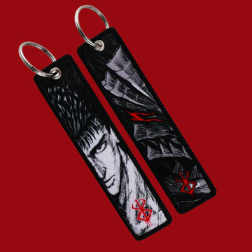 Berserk Anime Embroidery Keychain | Guts Keychain | Anime Streetwear