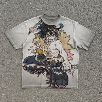 Beast Form Demon Slayer Tee | Ash Greyhide / s | Anime Streetwear
