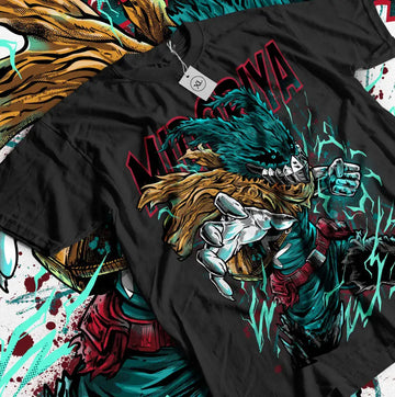 Emerald Voltage Mha Tee | Quirk Black / s | Anime Streetwear