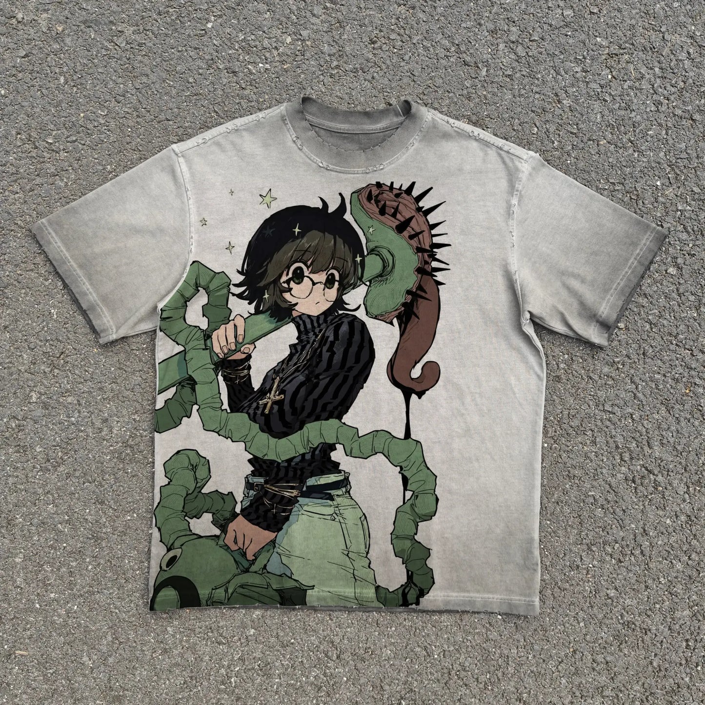 Shinobu Kocho // Venom Bloom Tee | Washed Bone / s | Anime Streetwear