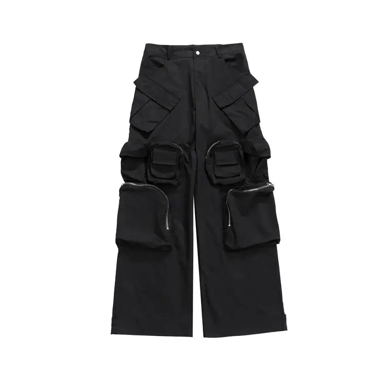 Obsidian Stacks Cargo – Tactical Black Streetwear Pants | Zenith Threads Co. Cargo Pants By Free shipping