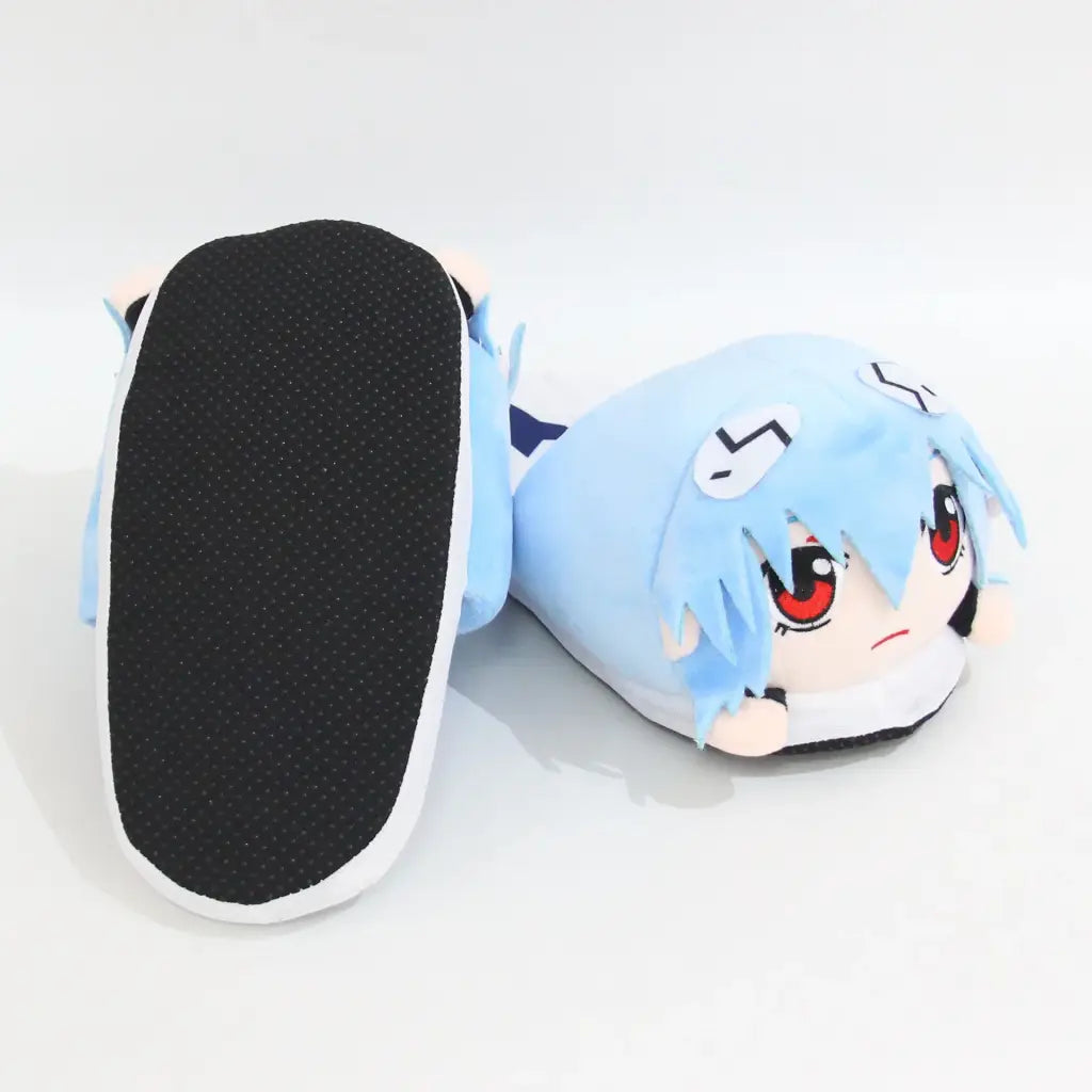 Rei Ayanami Plush Slippers – Evangelion Anime Footwear | Zenith Threads Co. by Free Shipping