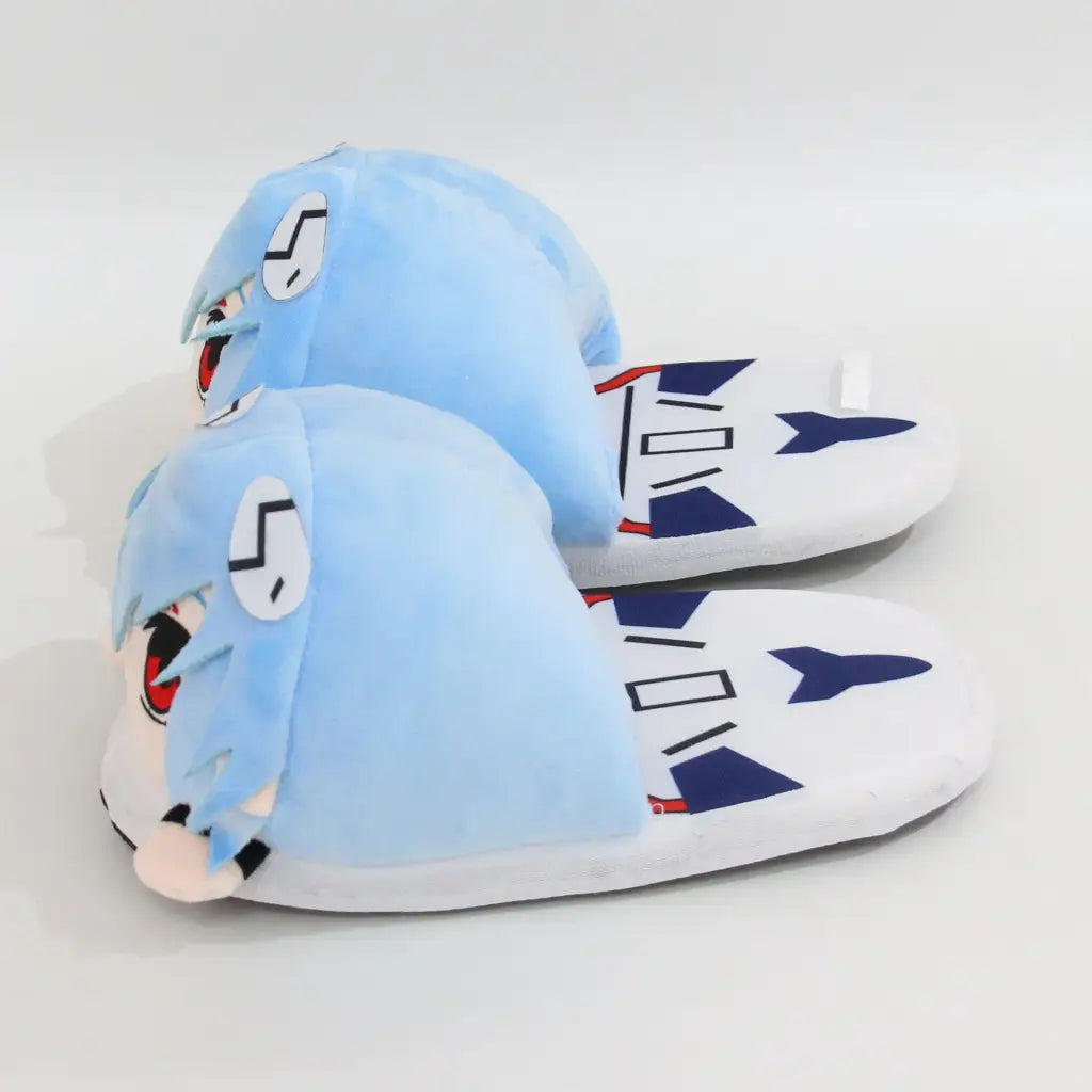 Rei Ayanami Plush Slippers – Evangelion Anime Footwear | Zenith Threads Co. by Free Shipping