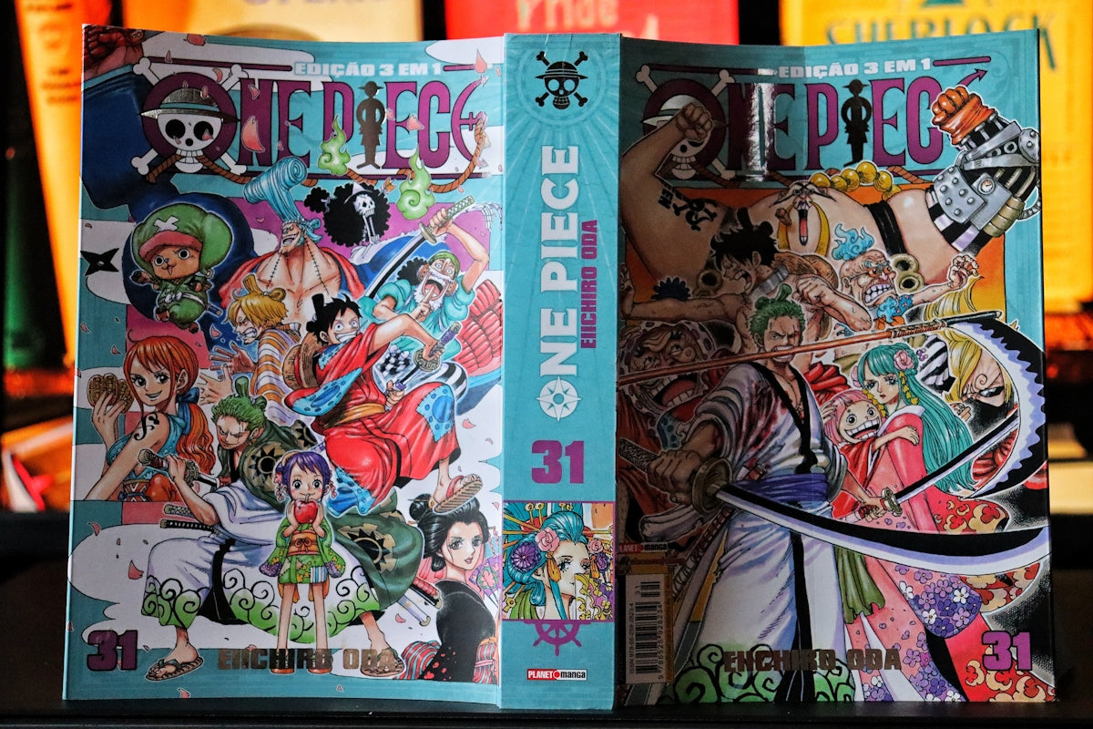 One piece manga volume 31 is open.