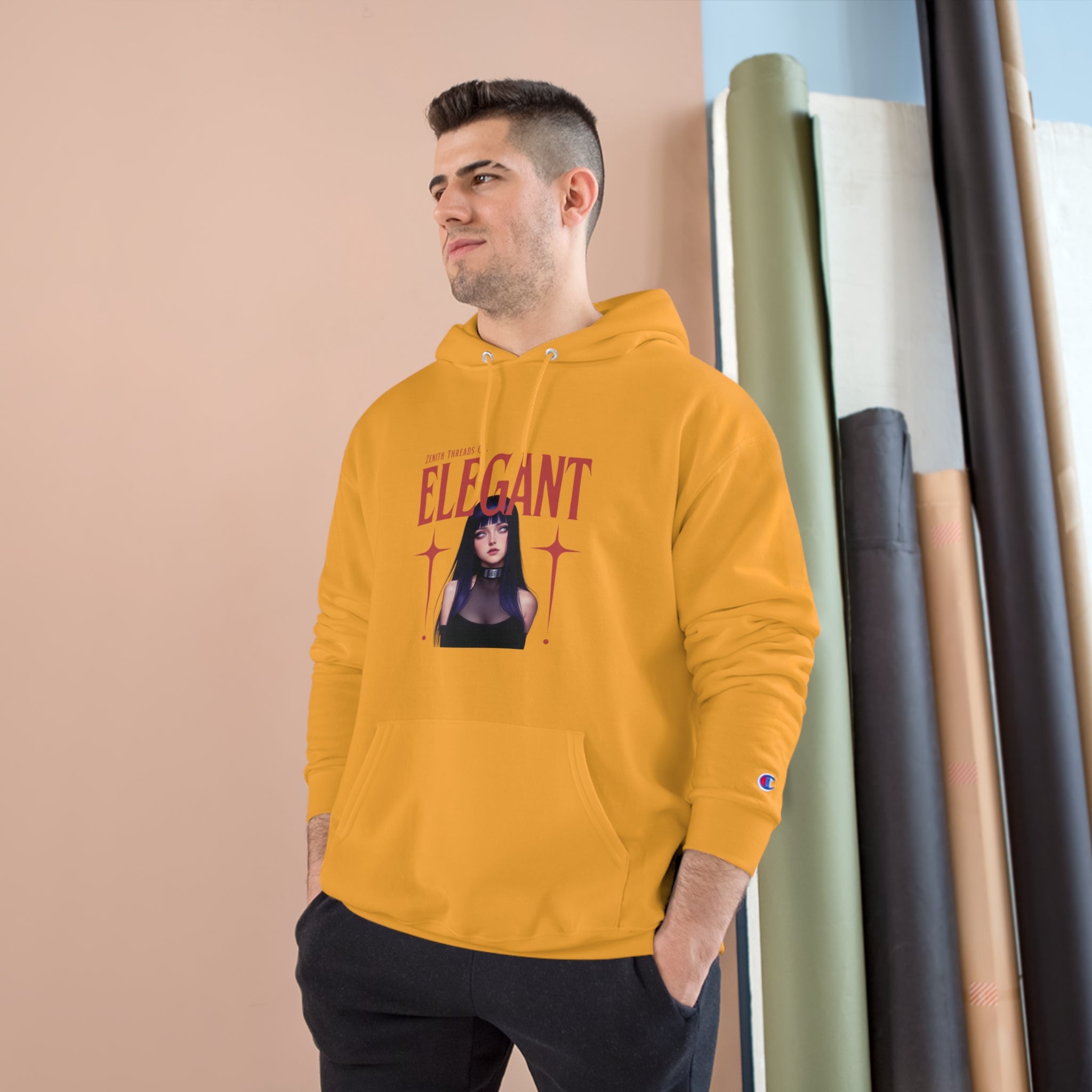 Elegant Hinata Champion Hoodie – Naruto Inspired Streetwear Hoodie - Hoodie