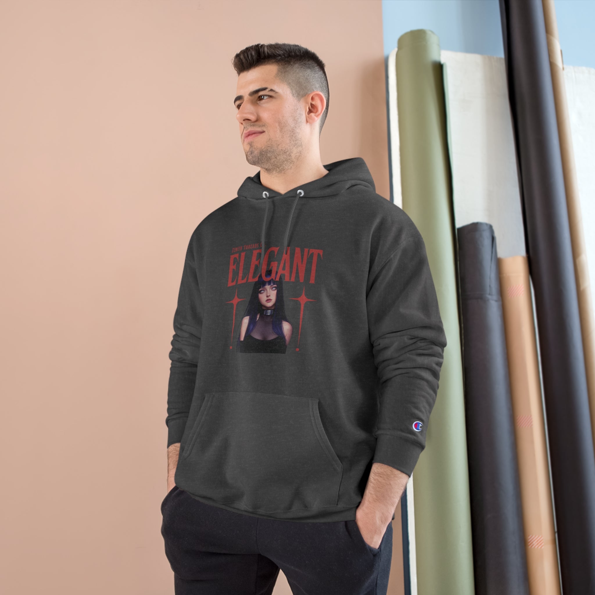 Elegant Hinata Champion Hoodie – Naruto Inspired Streetwear Hoodie - Hoodie