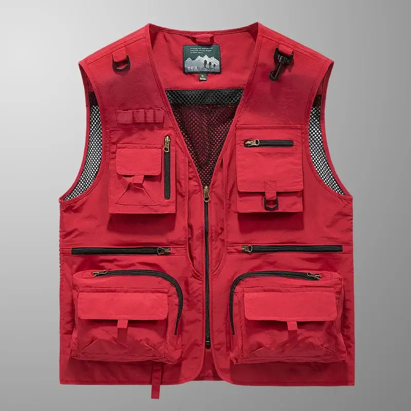 Tactical Streetwear Utility Vest | Blood Red / s