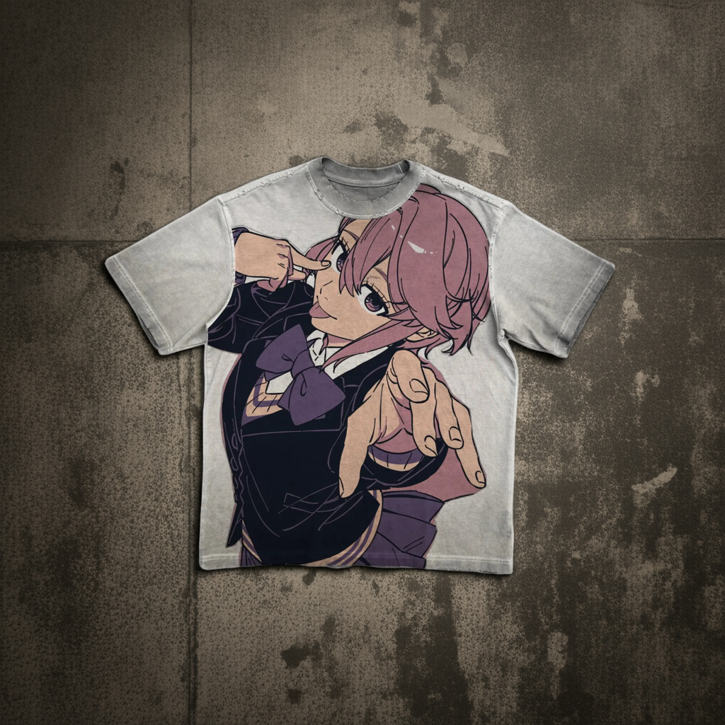 Aira Shiratori Dandadan Graphic Tee | Washed Gray / s | Anime Streetwear
