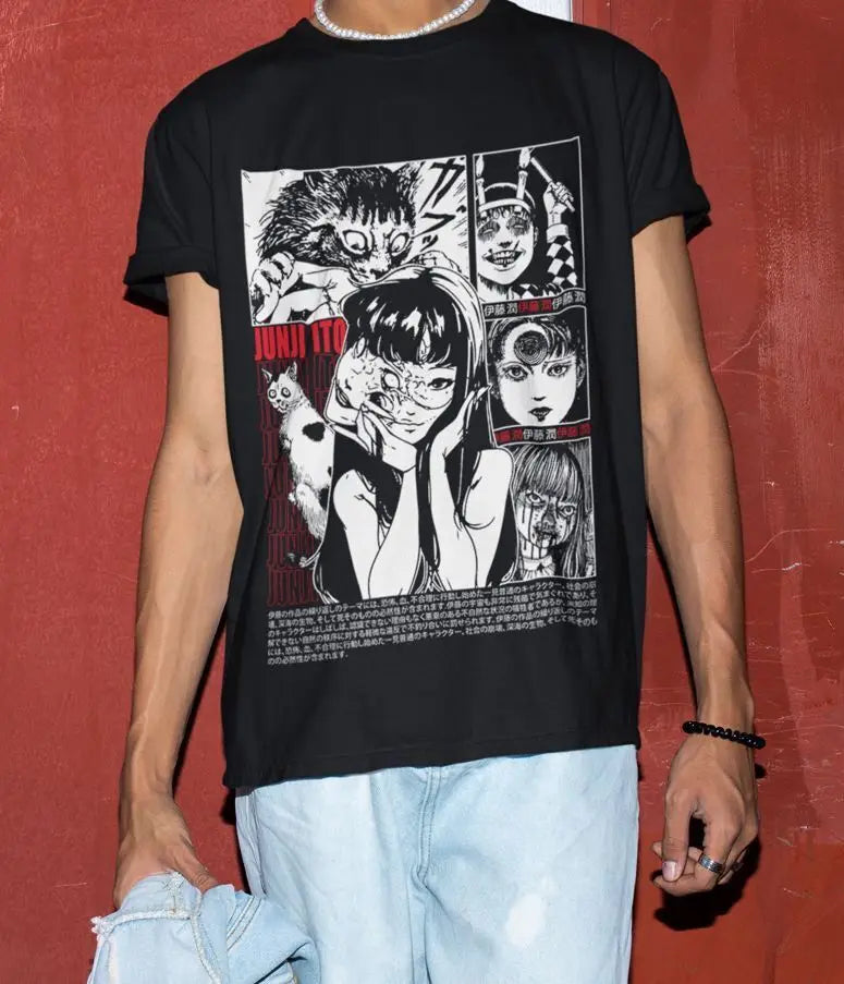 Junji Ito Uzumaki Graphic Tee Horror Anime - T-Shirt