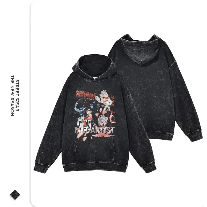 Psycho Pulse Hoodie – Dandadan Vintage Wash Edition - hoodie