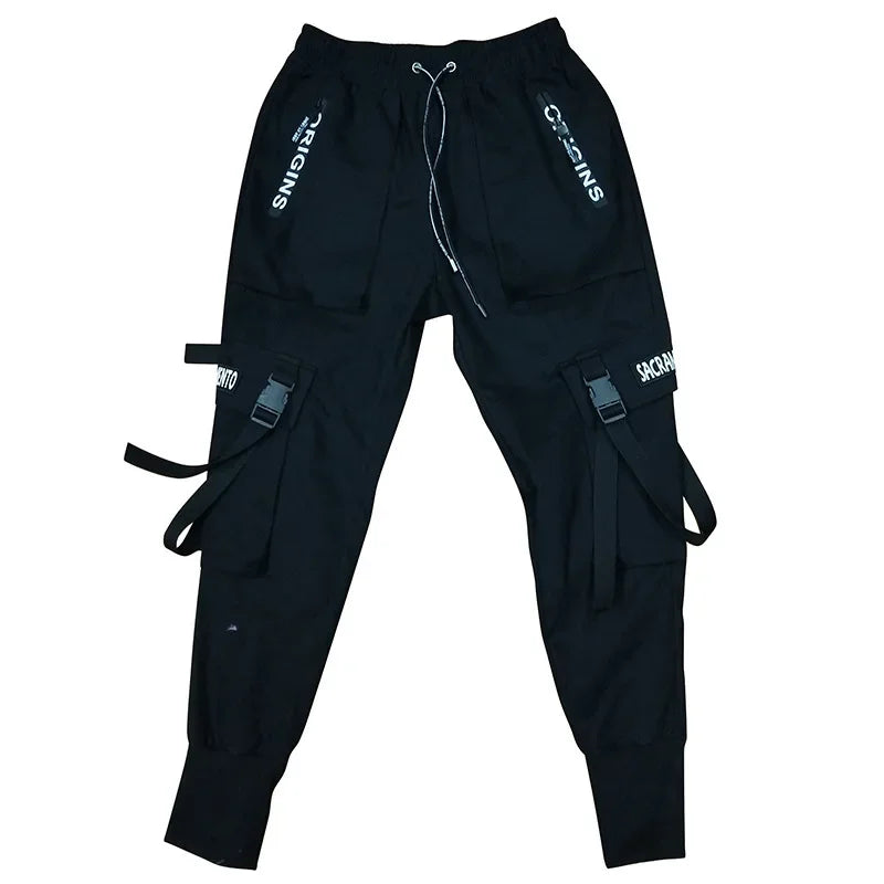 Nighsteal Techwear Pants - M / Black & Blue Clips / CHINA - Cargo Pants