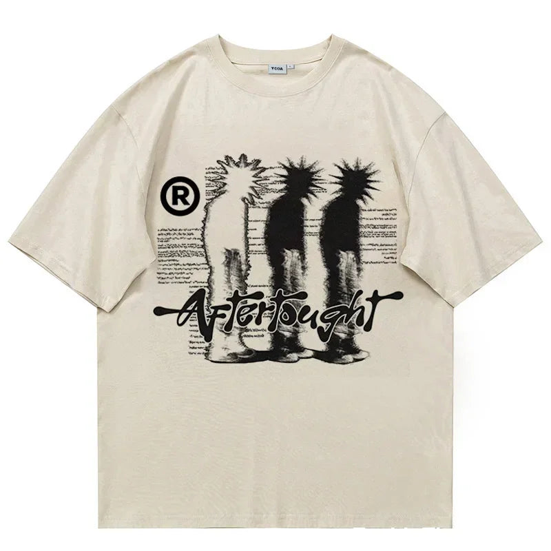 After Thought Graphic Tee Men - Beige / S - T-Shirt