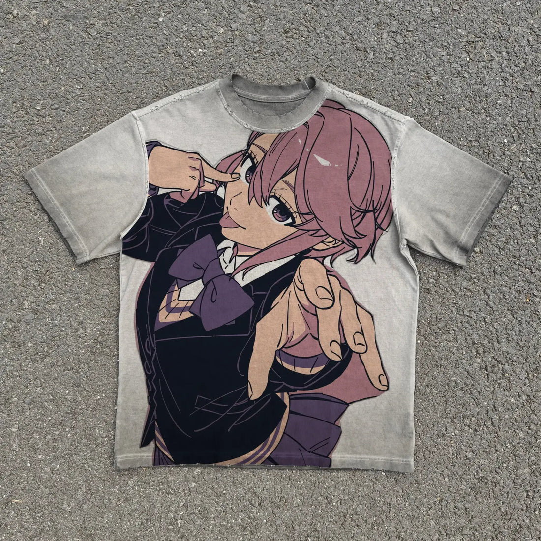 Aira Shiratori Dandadan Graphic Tee | Washed Gray / s | Anime Streetwear