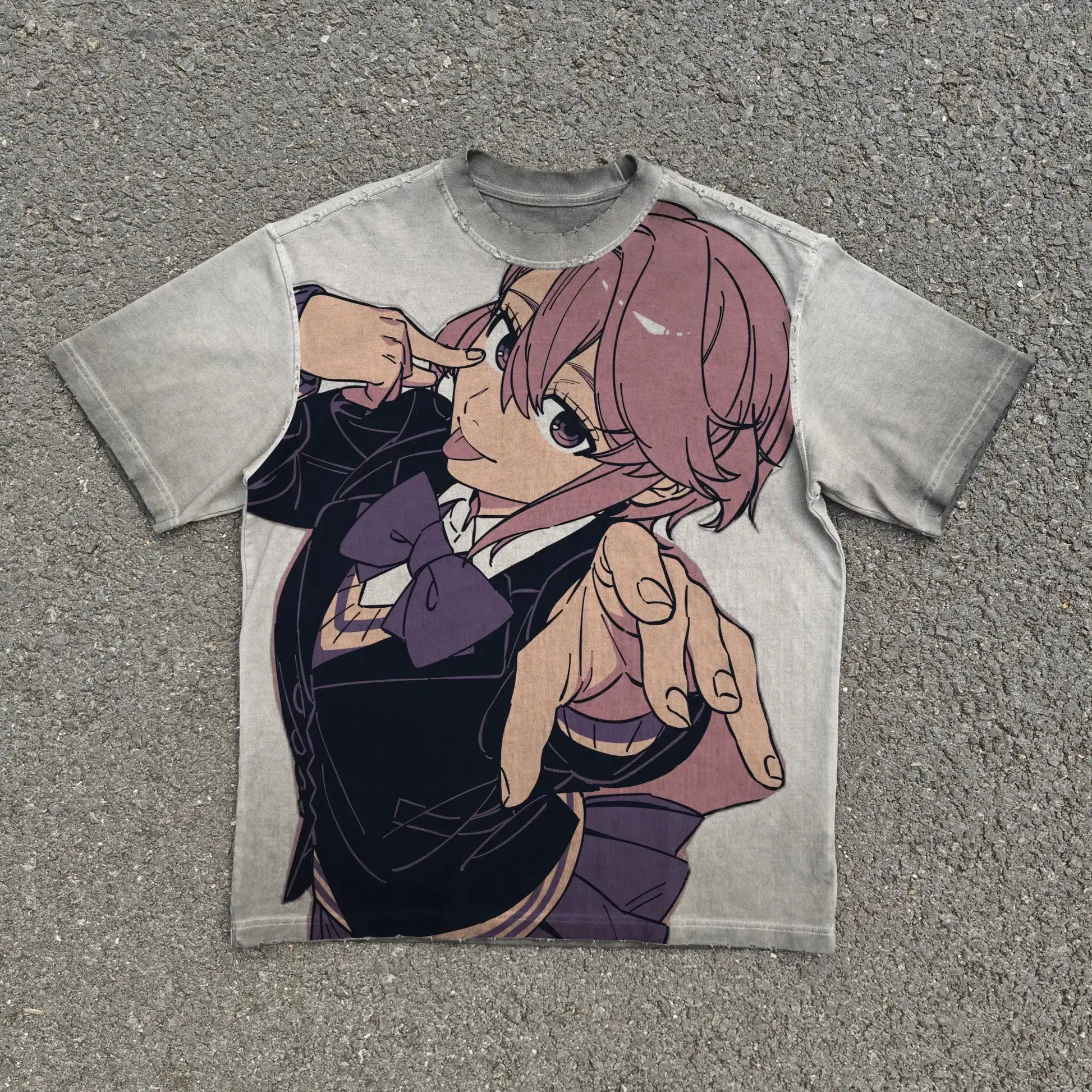 Aira Shiratori Dandadan Graphic Tee | Washed Gray / s | Anime Streetwear