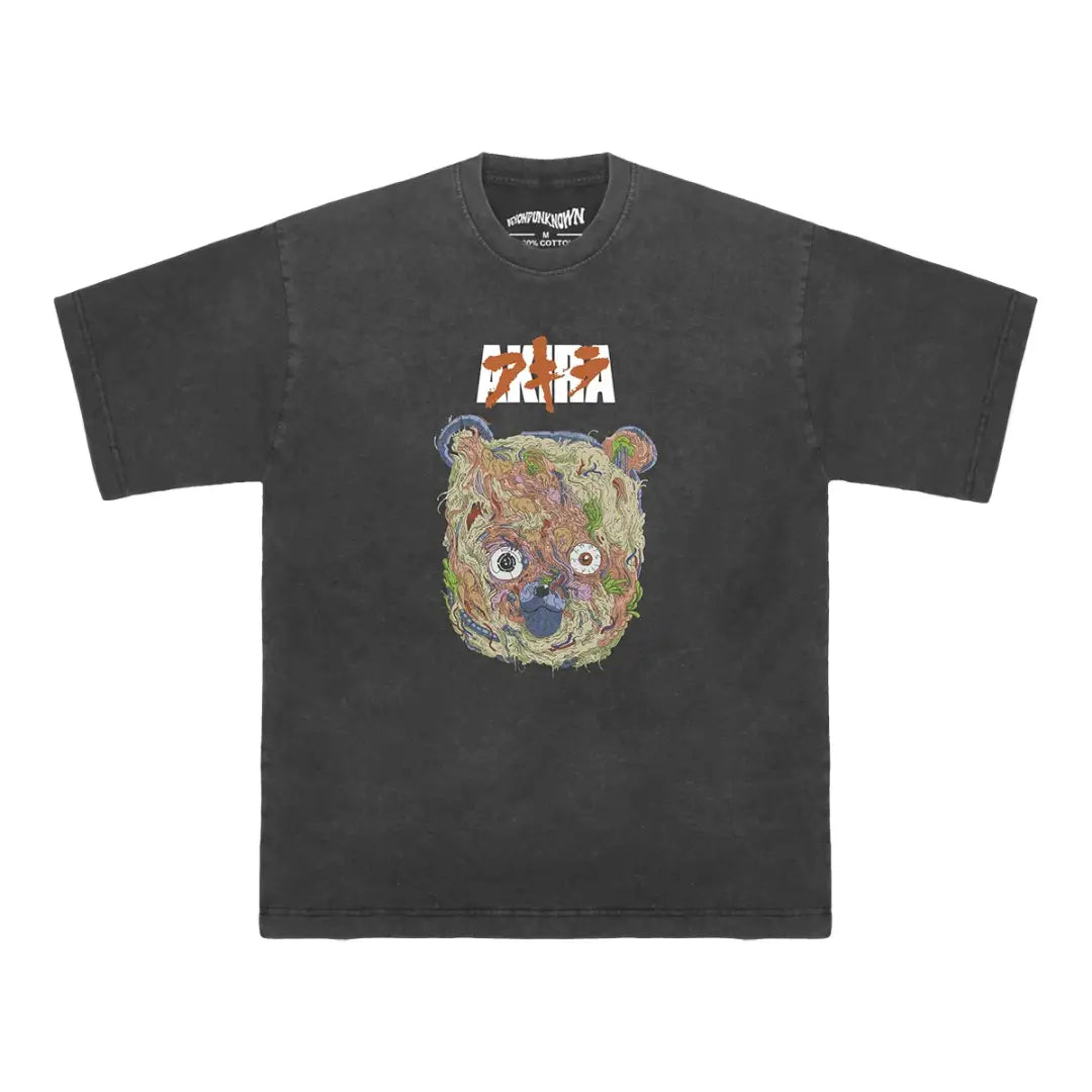Akira Anime Tee - Katsuhiro Otomo Classic Manga Graphic Shirt | Washed Black / s | Streetwear