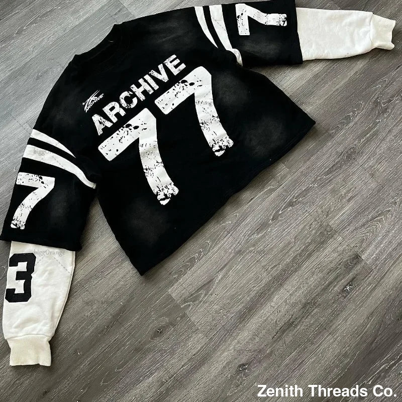 American Football Jersey Streetwear - Black & White / 2XL - Football Jersey