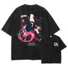 Black graphic t-shirt from Dandadan, ideal for summer style and fashionable tops