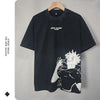 Black graphic t-shirt featuring Gojo Satoru and Toji Fushiguro from Jujutsu Kaisen