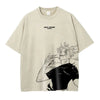 Beige graphic tee featuring Gojo Satoru and Toji Fushiguro from Jujutsu Kaisen