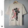 Beige Jujutsu Kaisen vintage tee featuring Gojo Satoru and Toji Fushiguro graphic