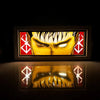 Illumiscene anime shadow light box featuring illuminated Berserk paper-cut shadow art