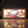 Illuminated Cinnamoroll character art in Illumiscene anime shadow light box decor