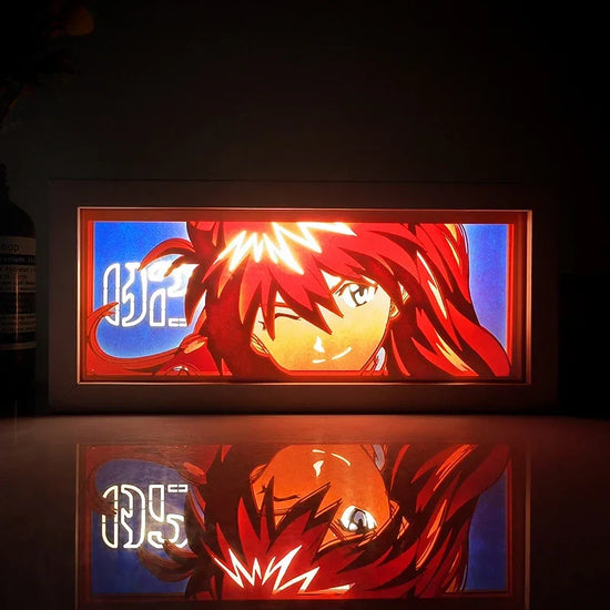 Illumiscene Anime Shadow Light Box showcasing illuminated Zoro in paper-cut shadow art