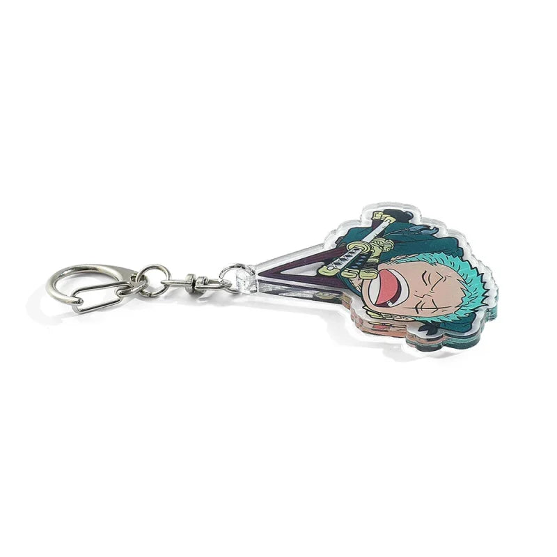 Luffy and Roronoa Zoro keychain set featuring a detailed Zoro keychain for fans