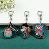 Luffy and Roronoa Zoro keychain set for One Piece fans featuring Zoro keychain design