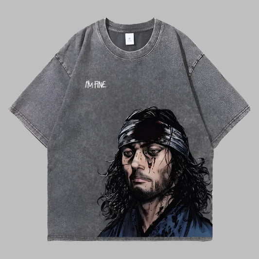Vagabond Drift Tee – Vintage Washed Oversized Graphic Shirt | Ash Grey / s | Streetwear