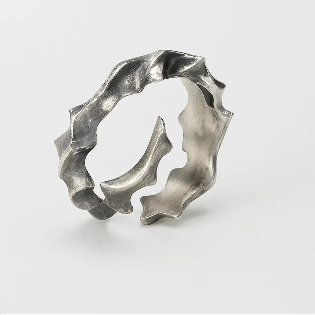 Ashen Thorns Ring | Oxidized Silver | Accessories
