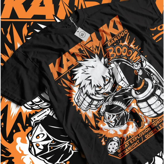 Bakugo Katsuki Graphic Tee | Premium Anime Streetwear T-shirt by Free Shipping