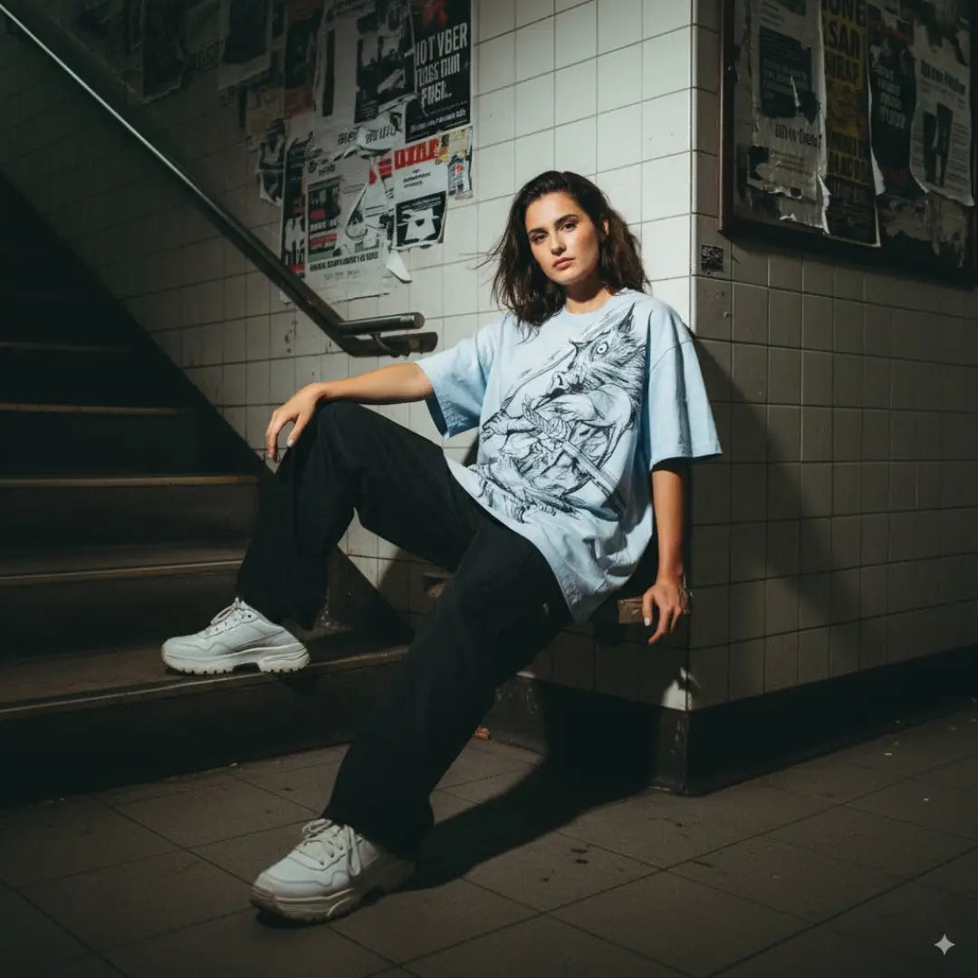 Beast Form Tee - Inosuke Inspired Oversized Anime T-shirt | Streetwear