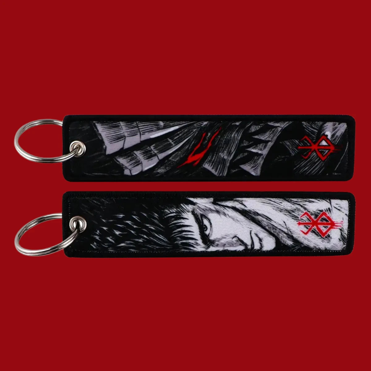 Berserk Anime Embroidery Keychain | Guts Keychain | Anime Streetwear