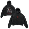 Black hoodie featuring Berserk imagery, ideal for anime fans seeking a berserker wash hoodie