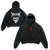 Black hooded sweatshirt featuring anime graphics perfect for fans of Berserker Wash Hoodie