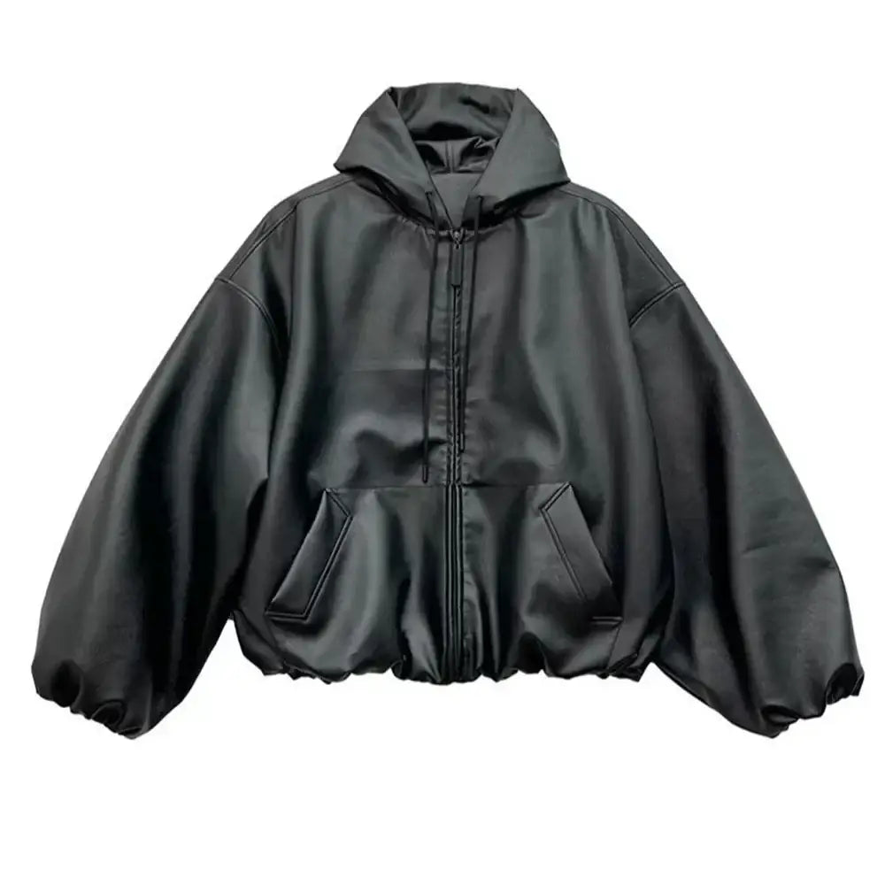 Blackout Street Pu Leather Jacket | Black / Xxl | Streetwear