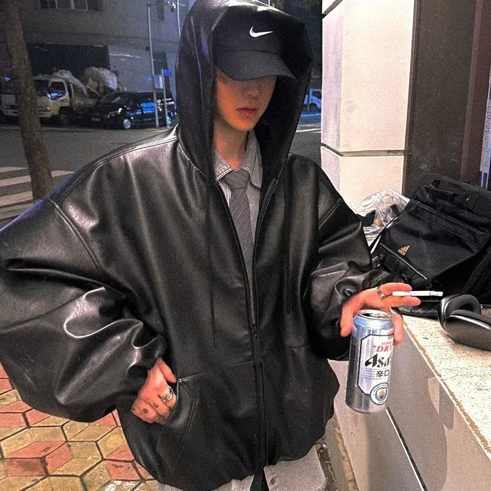Blackout Street Pu Leather Jacket | Streetwear