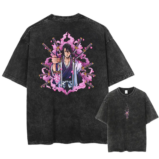 Washed Black / Xxl | T-shirt | Anime Streetwear