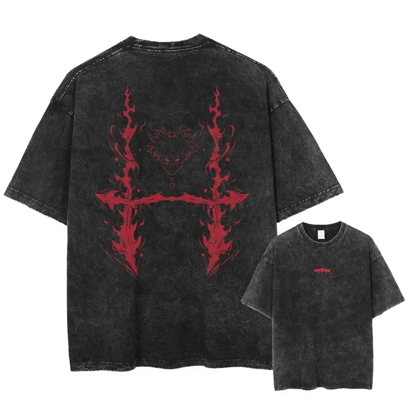 Blood Sigil Oversized Tee – Jujutsu Kaisen Choso Graphic Shirt | Zenith Threads Co. T-shirt by Free Shipping