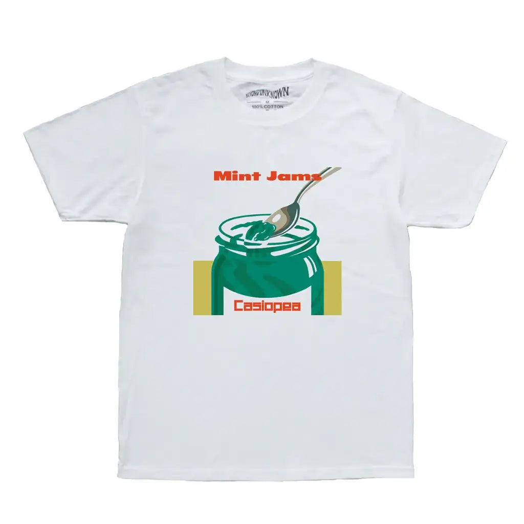 Casiopea Mint Jams Tee Japanese 80s Fusion Music Band Graphic Shirt | White / s | Streetwear