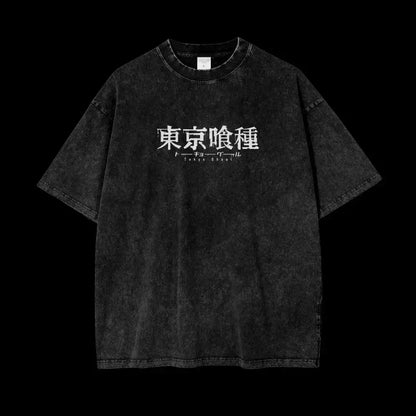 Centipede Bloom Oversized Tee – Tokyo Ghoul‑inspired Washed Black Anime Streetwear | Zenith Threads Co. T-shirt by Free
