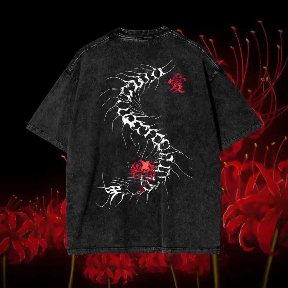 Centipede Bloom Oversized Tee | Anime Streetwear