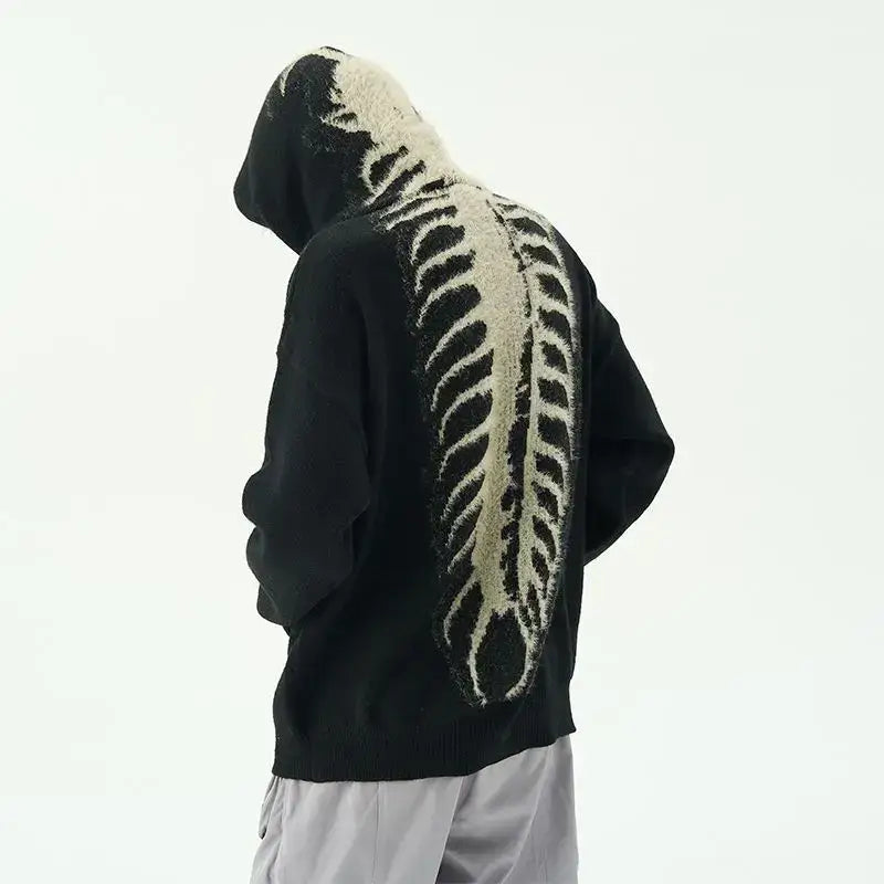 Centipede Embroidered Streetwear Hoodie | Ash Spine / Xxl