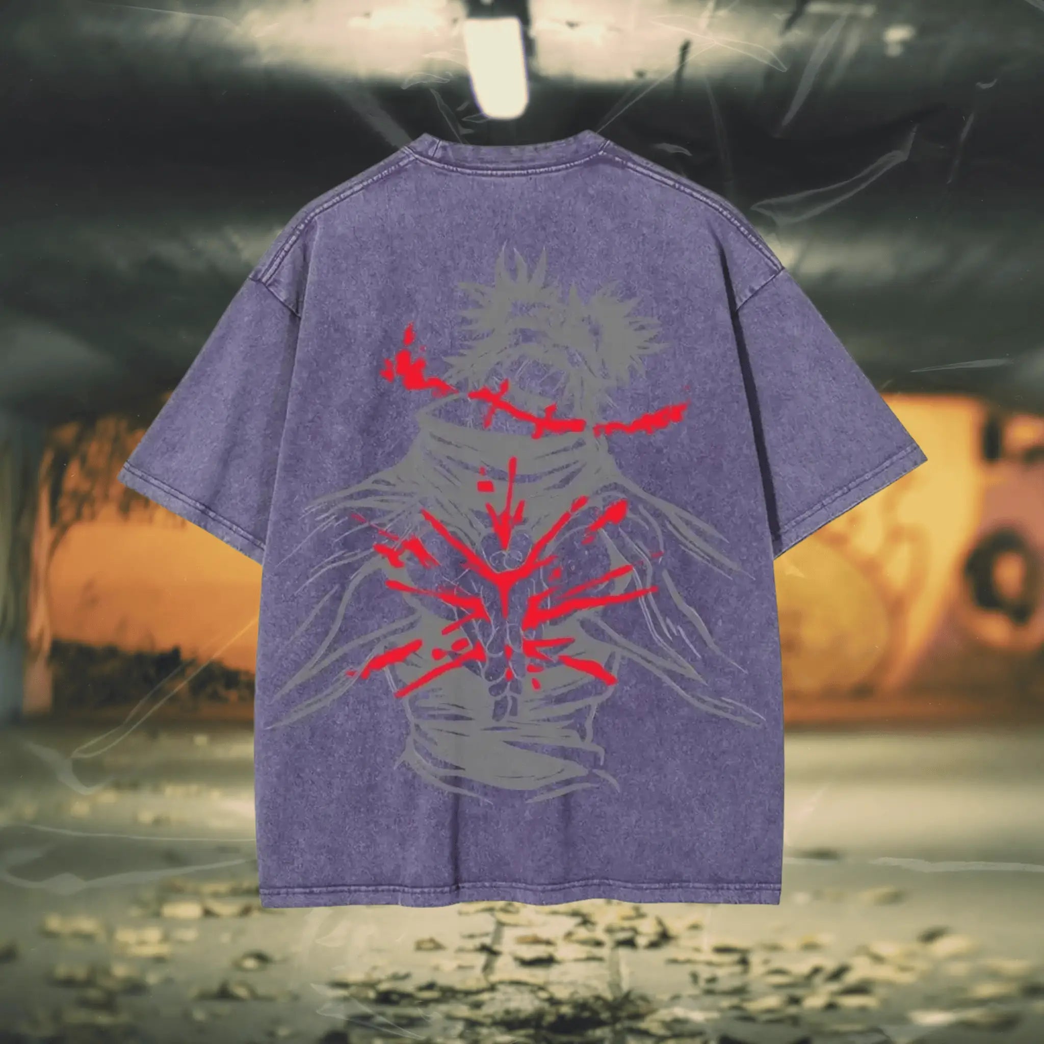 Choso Blood Jujutsu Kaisen Tee | Washed Purple / s