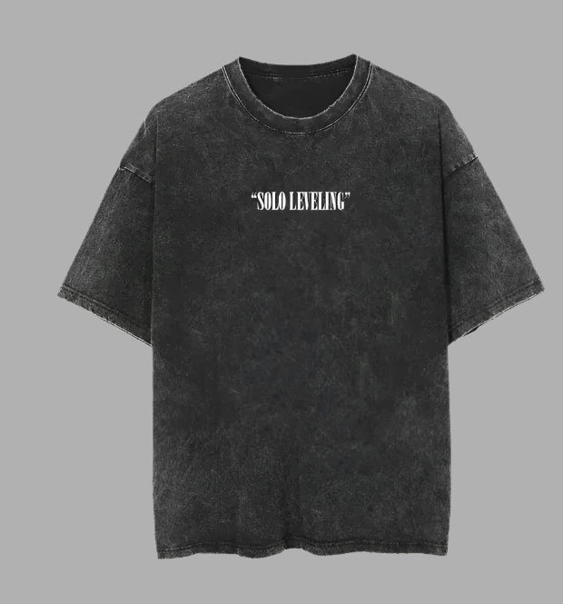 Commander Tusk Solo Leveling Tee | Washed Black / s | Anime Streetwear
