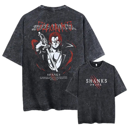 Washed black / Xl | T-shirt | Anime Streetwear & Dark Fits