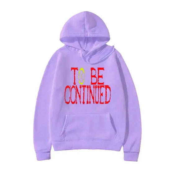 Lavender To Be Continued hoodie for anime fans of Piece series, ideal anime sweatshirt