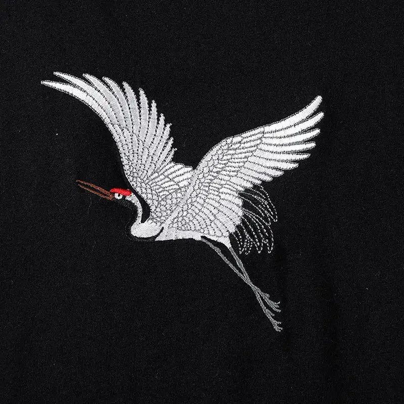 Crane Embroidered Tee | Streetwear